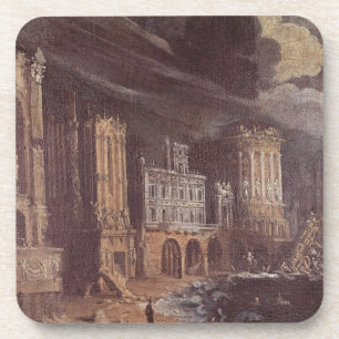 Ruinen mit der Legende von St Augustine (Öl kann Getränkeuntersetzer