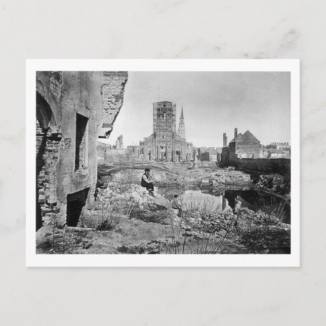 Ruinen von Charleston South Carolina 1865 Postkarte (Vorderseite)