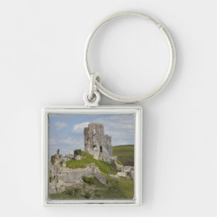 Ruinen von Corfe Castle, bei Wareham, Dorset, Schlüsselanhänger