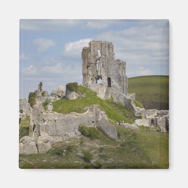 Ruinen von Corfe Castle, in der Nähe von Wareham,  Magnet (Vorne)
