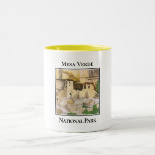 Ruinen von Mesa Verda im Nationalpark, Zweifarbige Tasse