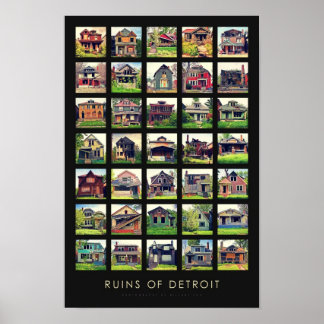 Ruines de Detroit Poster - Abandoned Homes