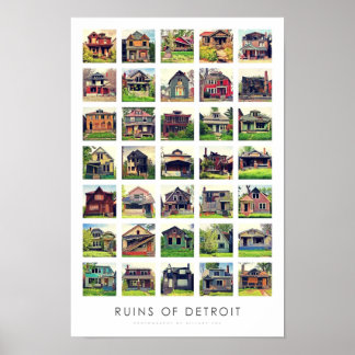 Ruines de Detroit Poster - Abandoned Homes