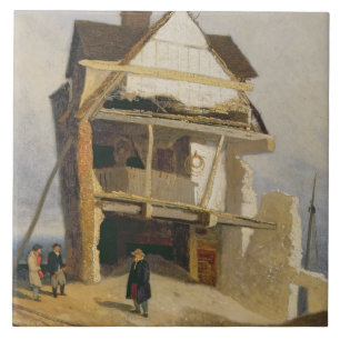 Ruiniertes Haus, c.1807-10 (Öl auf dem Millboard Fliese