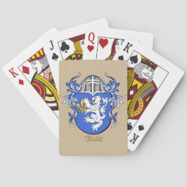Ruiz Heraldic Shield mit Mantling Spielkarten