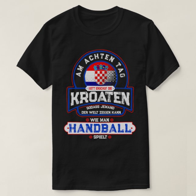 Rukomet Hrvatska Handball und Kroatien T-Shirt (Design vorne)