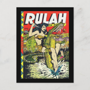 Rulah-Vintages Comic-Buch Postkarte