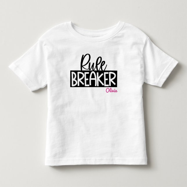 Rule Breaker Mutter Tag Matching Kleinkind T-shirt (Vorderseite)