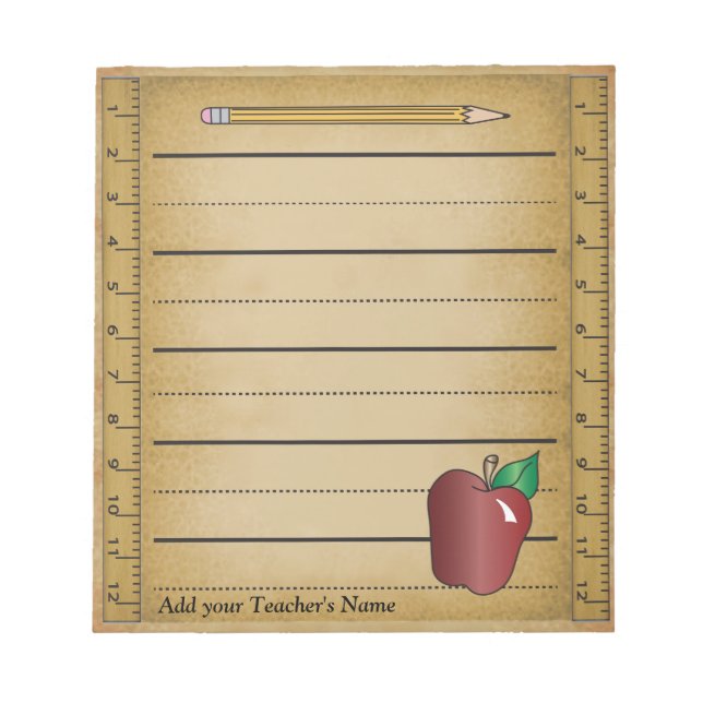 Ruler Paper Notepad Notizblock (Vorderseite)