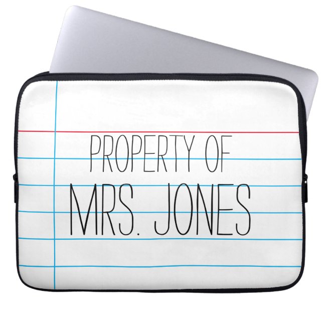 Rulle Paper School Themed Electronics Computer Bag Laptopschutzhülle (Vorderseite)