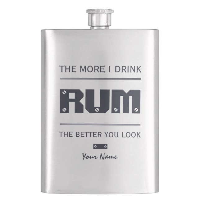 RUM-benutzerdefinierter Monogramm-Kolben Flachmann (Vorderseite)