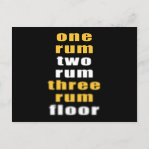 Rum drink alcohol party funny saying postkarte