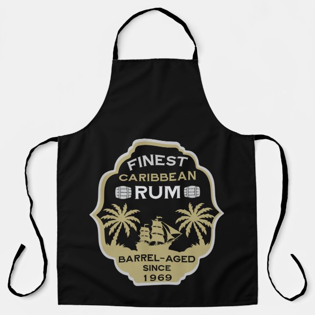 Rum Drinker Geburtstag über dem Hügel Schürze (Vorderseite)