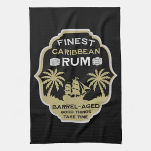 Rum Drinker Geschenk Geschirrtuch