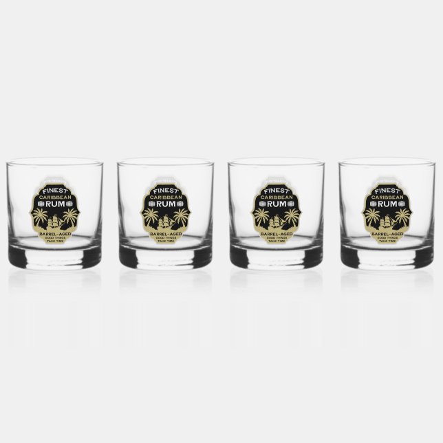 Rum Drinker Geschenk Whiskyglas (Vorderseite)