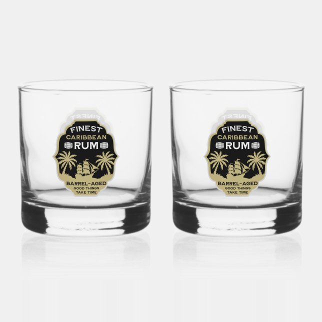Rum Drinker Geschenk Whiskyglas (Vorderseite)