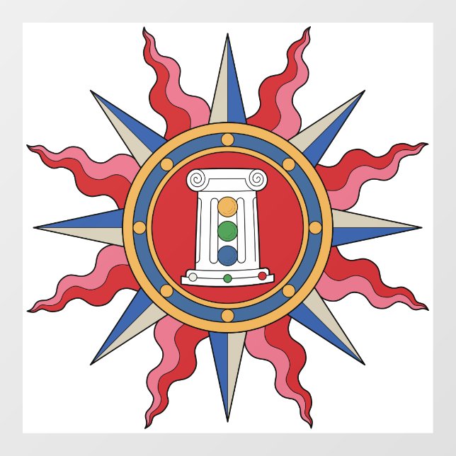 RUM-Fensterklammer Fensteraufkleber (Blatt)