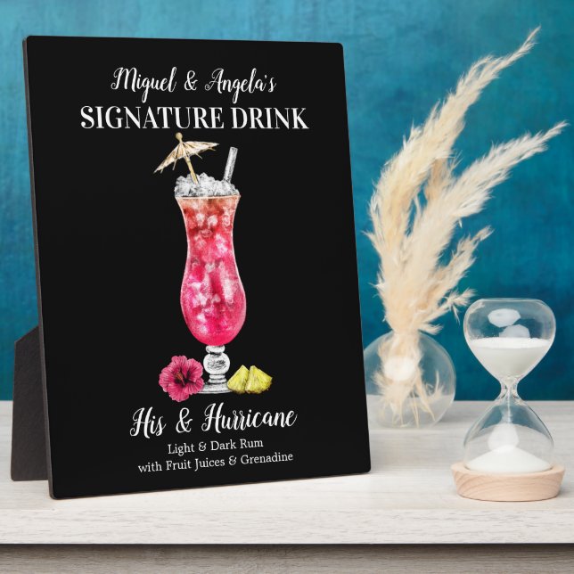 Rum Hurricane ・ PERSONALISIEREN Sie diesen Signatu Fotoplatte (Seite)