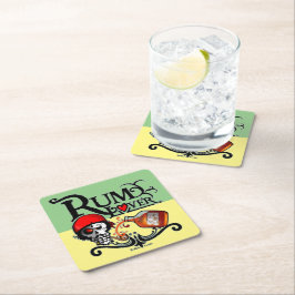 Rum Liebhaber Rechteckiger Pappuntersetzer
