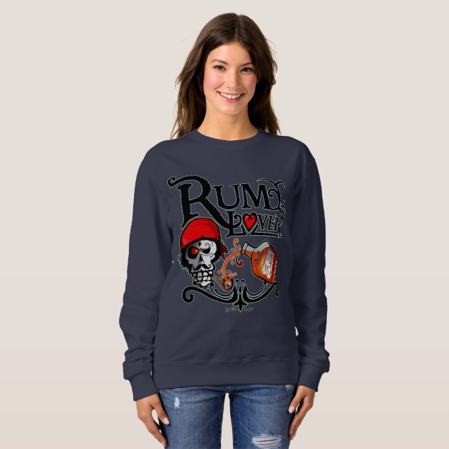 Rum Liebhaber Sweatshirt (Vorne ganz)