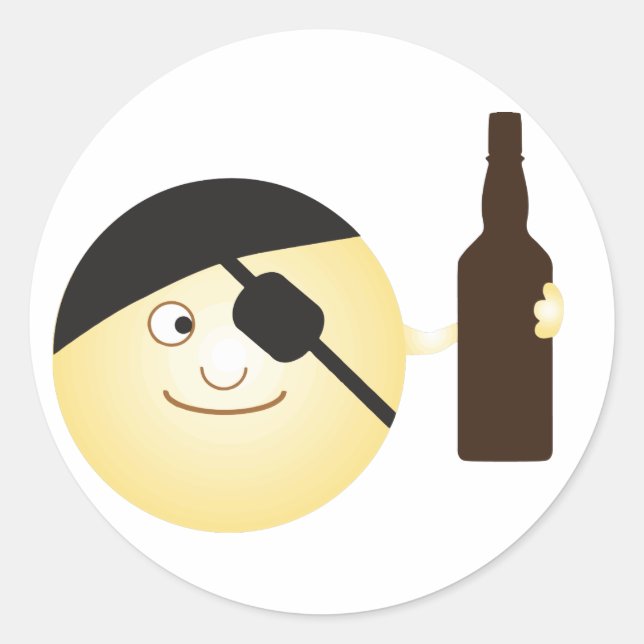 Rum Love Pirate Emoji Stickers (Vorderseite)