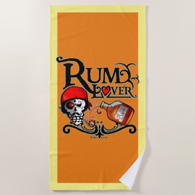 Rum Lover (Begriffsklärung) Strandtuch (Vorderseite)