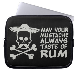 Rum Mustache benutzerdefinierte Farbe Notebook-Hül Laptopschutzhülle