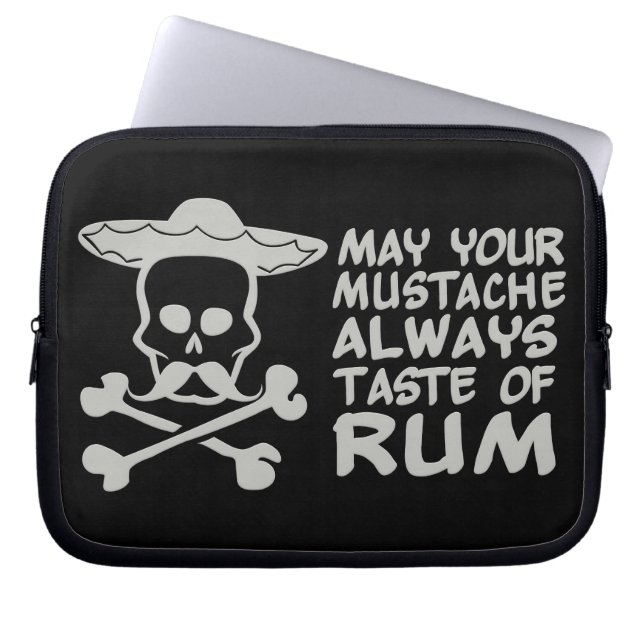 Rum Mustache benutzerdefinierte Farbe Notebook-Hül Laptopschutzhülle (Vorderseite)