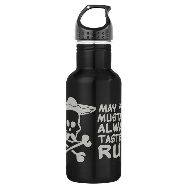 Rum Mustache Trinkflasche (Vorderseite)