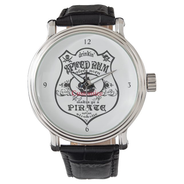 Rum Pirate Drink Thunder_Cove Armbanduhr (Vorderseite)