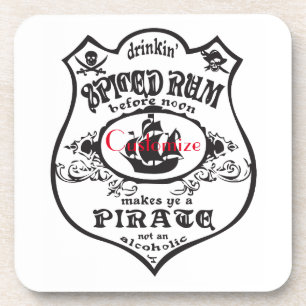 Rum Pirate Drink Thunder_Cove Getränkeuntersetzer