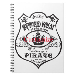 Rum Pirate Drink Thunder_Cove Notizblock
