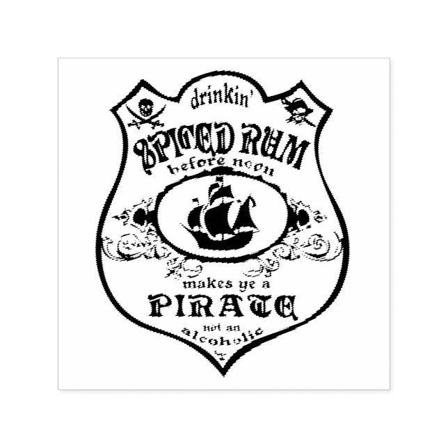 Rum Pirate Drink Thunder_Cove Permastempel (Design)
