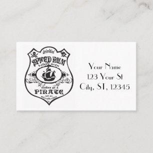 Rum Pirate Drink Thunder_Cove  Visitenkarte