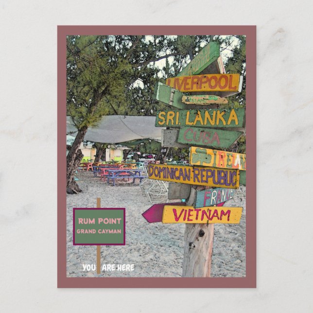 RUM POINT, GRAND CAYMAN INSELN POSTKARTE (Vorderseite)
