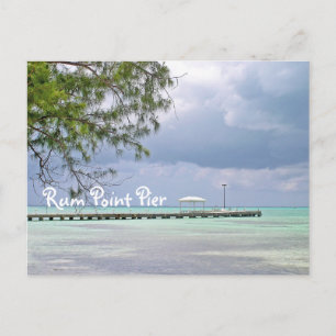 RUM POINT PIER/DUNK SKY/GRÜNES WASSER MIT SCHATTEN POSTKARTE