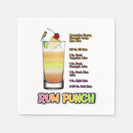 RUM PUNCH Cocktail Rezeption Serviette