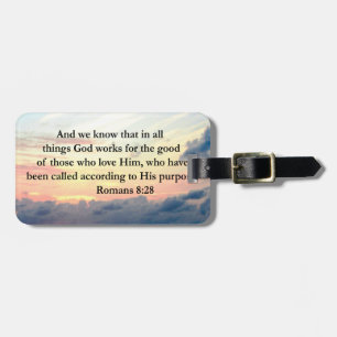 RUMÄNE 8:28 GLAUBEN GEPÄCKANHÄNGER