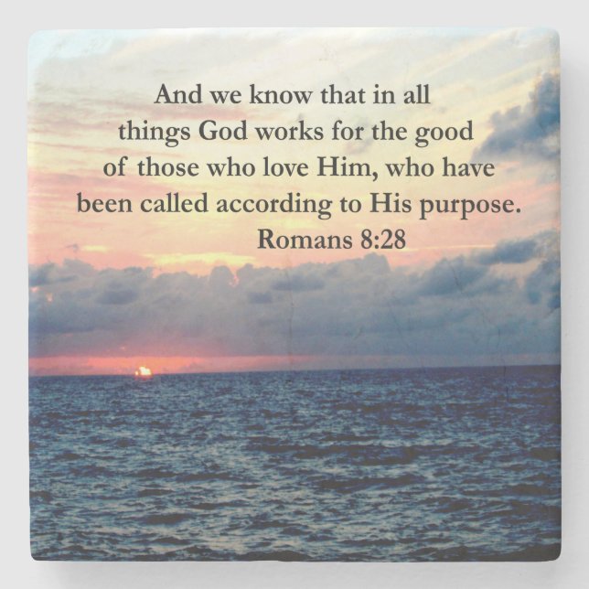 RUMÄNE 8:28 GLAUBEN STEINUNTERSETZER (Vorderseite)