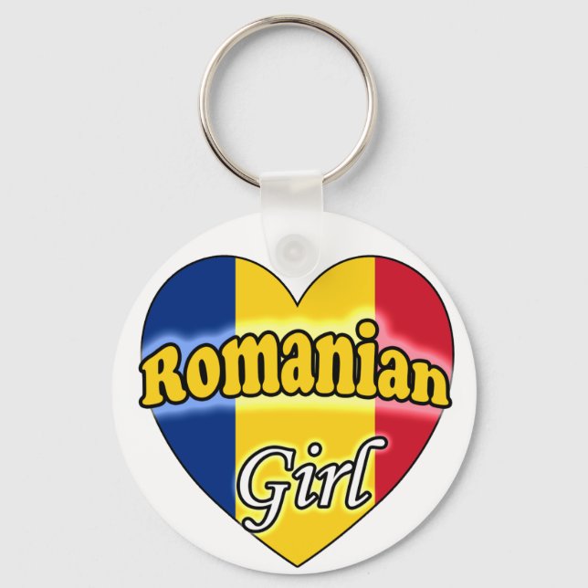 Rumäne Girl Schlüsselanhänger (Vorderseite)
