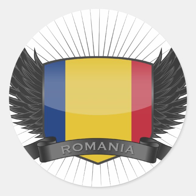 RUMÄNIE RUNDER AUFKLEBER (Vorderseite)