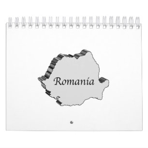 Rumänien 3D-Karte Kalender