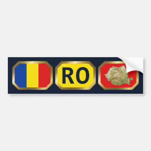 Rumänien Autoaufkleber für Flaggenplan
