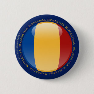 Rumänien-Blasen-Flagge Button