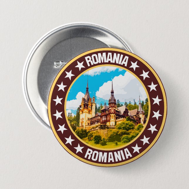 Rumänien Button (Vorne & Hinten)
