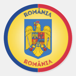 Rumänien-Erbe-Emblem Runder Aufkleber
