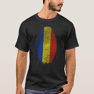Rumänien Flag Fingerprint In meinem DNA-Geschenk f T-Shirt
