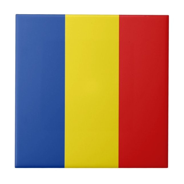 Rumänien Flag Keramik Tile Fliese (Vorderseite)