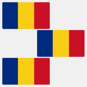 Rumänien-Flagge Etiketten