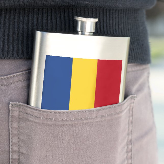 Rumänien-Flagge Flachmann (Beispiel)